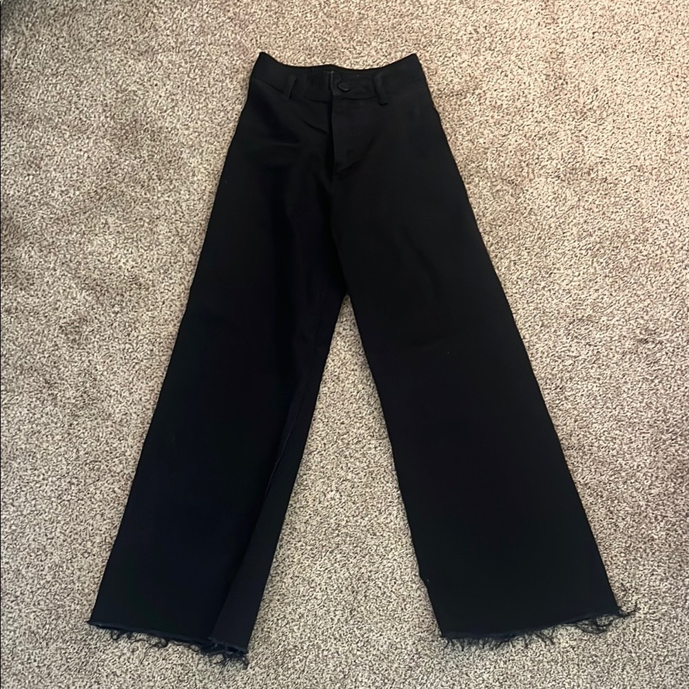 Zara Women’s Elegant Black Wide Leg Jeans